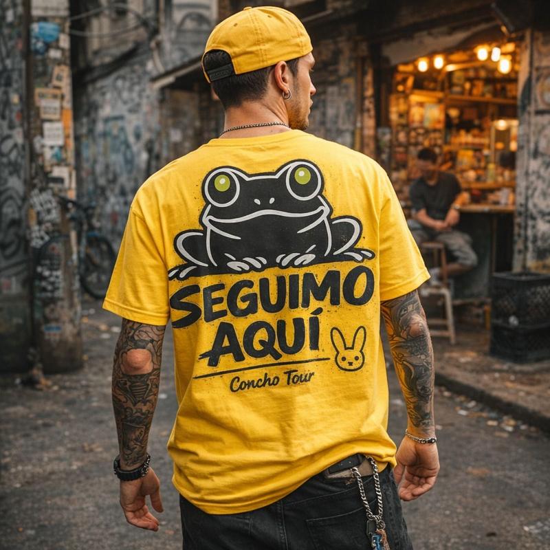 Camiseta Bad Bunny Dtmf Sapo Concho Tour Brasil 2026 Algodão